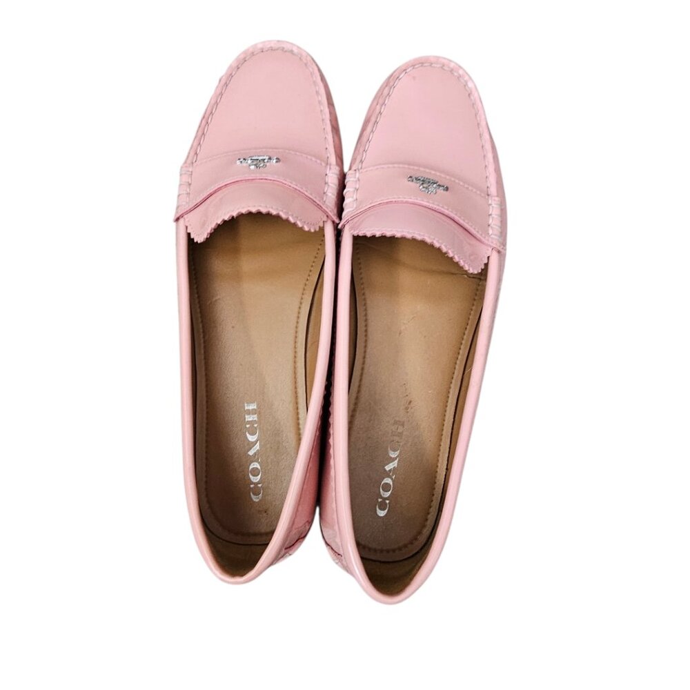 Coach Women's Odette Pink Patent Leather Casual Slip On Loafer Shoe COA Size 11 - Picture 8 of 15